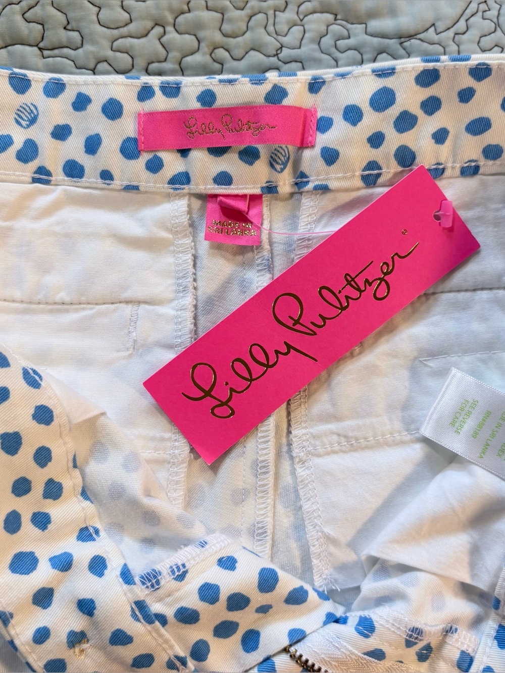 NWT Lilly Pulitzer Buttercup Stretch Shorts Zanzibar Blue Inverse Scalloped~4🧡 - Picture 7 of 11